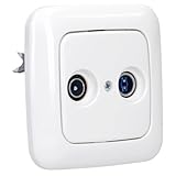 Busch-Jaeger Reflex SI Set: 1x UP 2-Loch Dose Astro-GUT123 mit Zentralscheibe + 1x 2511-214 1-fach Rahmen Alpinweiß