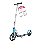 HUDORA BigWheel Pure Scooter - Stabiler Aluminium-Roller mit Ständer - Höhenverstellbarer & zusammenklappbarer Cityroller für bis zu 100kg - Tretroller für Jugendliche und Erwachsene