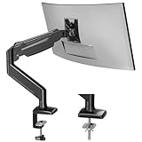BONTEC Monitor Halterung für 13-32 Zoll Monitore 3-9 kg, VESA 75/100mm, Gasdruckfeder Arm, Ergonomischer Bildschirmhalterung, Schwenkbar, Neigbar, Dreht
