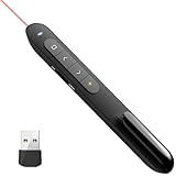 2.4 GHz Kabelloser Presenter Pointer für Präsentationen, Pointer Prasentation Fernbedienung, Präsentations Clicker Zeiger, Präsentation Wireless Present Fernbedienung für Büro, Klassenzimmer