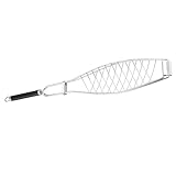 Happyyami 1stk Fischgrillkorb Elektrische Grillplatte Fischkorb Grillkorb Für Außengrill Elektrogrill Gestell Grillpfanne Grillrost Rundes Grillgitter Tablett Grill Grillnetz Silver