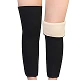 Knieschoner,Winter Warm Knieschoner,Warme Dicke Knieprotektor,Wolle Knieschoner,Elastisch Knieschützer,Kniewärmer für Damen Herren,Wird Verwendet,Um Warme Beine Zu Halten(44cm）