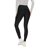 CGUOHU Reithose Winter Verdickte Reithose for Damen, Vollsilikon, Sport- und Wettkampfbekleidung for(Black,XL)