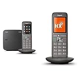 Gigaset CL660 Telefon - Schnurlostelefon / Mobilteil - mit Farbdisplay / Grosse Tasten Freisprechen - Analog Telefon - anthrazit & CL660HX DECT-/VOIP Schnurlostelefon anthrazit/metallic