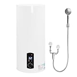 Elektro Warmwasserspeicher, 60L 2000W Wandspeicher Boiler Elektrospeicher Warmwasser Heizung, Emaillierter Innenbehälter, Heiztemperaturbereich 25-75℃