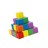 DIYEAH 50 Stück Teiliges Bunte Präzise Geschnittene Holz würfel Quadratisch Splintfrei Vielseitig für DIY Bastelprojekte Kinderfreundlich Kleine Bausteine für Kreative Holzbauarbeiten