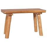 IBUQDDV Massivholz Teak Gartenbank 80 cm Klassische Holzbank für Innen- und Außenbereich Langlebig Robust Stabile Sitzbank Flur Wohnzimmer Terrasse Dekoration Pflanzenständer