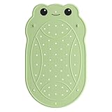 UNEEDE Badewannenmatten rutschfest Kinder, Froschform, Duschmatte für Kinder, 76 x 45 cm, Badematte für Babys, Antirutschmatte für Badewanne, Starke Saugnäpfe Maschinenwaschbar, Grün