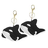 Toyvian 2 Stück Schlüsselanhänger Mit Schwertwal Plüschtier Stofftier Schlüsselanhänger Cartoon Meerestier Anhänger Für Taschen Rucksack Plüsch Wassertier