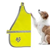 Nybhyjka Sicherheitsweste für Hunde, reflektierend, hohe Sichtbarkeit, für kleine, mittelgroße und große Rassen, zum Spazierengehen, Training, Wandern