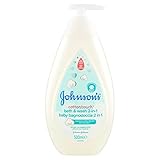 JOHNSON'S Baby, 2-in-1 Duschbad, Cottontouch, für Kinder und Babys, mit echter Baumwolle, ohne Farbstoffe, Alkohol und Seife, keine Tränen mehr, 500 ml