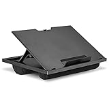 Navaris Laptop Tisch Ablage aus Kunststoff - Bett Couch Unterlage für Tablet - 37,6x28x5,8cm Laptopunterlage Laptopkissen - 8 Verschiedene Stufen - Schwarz