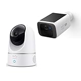 eufy Security Indoor Cam E220 mit SoloCam S220, 2K Überwachungskamera Innen, WLAN, Schwenkbar, Kameraüberwachung Innen, mit Nachtsicht, Personen- & Haustiererkennung, Bewegungsverfolgung