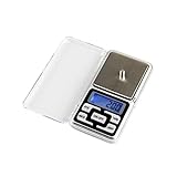 Ciieeo Miniwaage digitales Gewicht Gramm .001 EBT-Lebensmittel digitale Lebensmittelwaage Schmuckwaagen Gramm- Schmuckwaage mit hoher Präzision Taschenwaage digitale Waage Silver