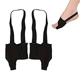 Zehenspreizer Kleiner Zeh, Toe Schmerzlinderungsfor Pad, Bunion Corrector Kleinen Zehen Separator mit Anti Rutsch Riemen, Hallux Valgus Bandage (Schwarz)