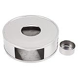 Baxnore Edelstahl-Teekannenwärmer, kompakter Teekannenheizer, Leichter Teekannen-Kerzenheizer, Mehrzweck-Hohl-Teekannenheizer für Zuhause (Querloch)