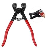 205mm Mosaikzange Hartmetall Fliesenzange Glaszange Keramikfliesen-Schneidzange mit zwei Wolframkarbid-Abtasträdern Brechzange für Glas, Buntglas, Mosaik-Fliesen-Arbeitswerkzeug(Rot)