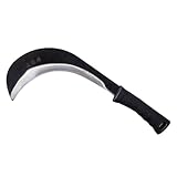 Clearing Sichel,Stahl Gras Sichel,Gartenarbeit Japanische Manganstahlklinge Halbmondförmige Sichel, Mehrzweck-Garten Unkraut Gras Sichel und Professionelle Landwirtschaft Sicherheit Sichel (B)