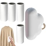 Fusselbürsten für Kleidung, Fusselentferner für Kleidung, Fusselrolle für Hunde, leichte Haarrolle mit 4 Nachfüllungen, Fusselentferner für tragbare Kleidung zum Schöpfen