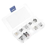 NIYANGLE 250 Stück Taktile Druckknöpfe für Autofernbedienung Micro Momentary Tact Switches aus Robustem Material Sortiert im Transparenten Aufbewahrungskoffer für Elektronikprojekte