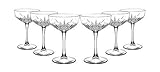 Pasabahce 440236 Sektschale „Timeless“ im Kristall-Design, 25,5 cl, Höhe ca. 15,7 cm, 6er Set aus Glas