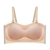 Necalisi Push up Dirndl BH Hellgelb Damen-BHS Push up Bra T-Shirt BH Damen Ohne Buegel Regulierbare Träger Nicht Gepolsterter Bustier Damen Balconette BH Push up 75B
