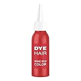 Horypt Schwarzgraue Haarfärbecreme, Einfach, schnell, semi-permanente Haarfarbe mit voller Deckkraft, Lila/Weinrot/Schwarz/Grau/Weiß/Graubraun(30g)