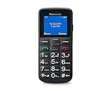 Panasonic KX-TU110EXB, 2G, unlocked, Seniorenhandy ohne Vertrag (Dual-SIM, Taschenlampenfunktion, große Tasten, Hörgerätekompatibel, SOS-Funktion), Schwarz