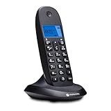 Motorola C1001CB+ - Schnurloses Festnetztelefon DECT - Inklusive Anrufblockierungsmodus - Anruferkennung, Freisprecheinrichtung, Telefonbuch mit 50 Einträgen - Farbe Schwarz