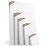5 Stück Leinwand Set, leinwand zum bemalen, keilrahmen, leinwände für acrylfarben für Künstler, Amateure, Anfänger und Kinder für Acryl-, Aquarell-, Ölfarbe UVM (10x10,15x20,20x25,25x30,30x40 cm)