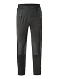 Miaeowve Kinder Torwarthose Torwart Fußball Hose Lang Gepolstert Stretch Trainingshose Jungen Protektionshose Für Torhüter Sportswear Schwarz 158-164