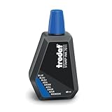 Trodat 7011 Tintenflasche, Blau, zum Nachfüllen von Tampons oder Pads, 60 ml, Tinte auf Wasserbasis zum Stempeln von Dokumenten, sauberen und scharfen Fingerabdrücken, wiederverschließbarer Deckel
