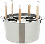 LYJYUJIE Pasta -Topf Aus Edelstahl, Einsätze Für Topf Für 3/4/5 Löcher, Set Von Einsätzen Mit Divisor Und Sieb, Heimtöpfen, Küche, Restaurant ~ //