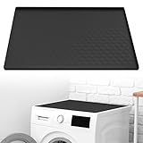 Kühlschrankmatte, 60x60cm Silikon Kühlschrankmatten mit Erhöhtem Rand,Kühlschrankbodenschutz,Wiederverwendbare Tropfschale,Pads Verhindert Wasserlecks Matte für Kühlschrank Waschmaschine Weinschrank