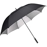 G4Free 54 Zoll Extra Großer Winddichter Golfschirm UV-Schutz Automatisches Öffnen Doppeldach Belüfteter Sonnen- Regenschirm Übergroße Stockschirme