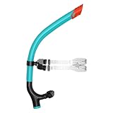 Malloy Schwimm-Schnorchel One-Way Purge Ventil für das Training Beim Bahnschwimmen für Erwachsene, Jugendliche und Kinder in Seeblau