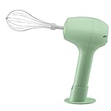 Elektrischer kabelloser Handrührer mit ergonomischem Design und Materialien für sicheres und effizientes Backen und Kochen (hellgrün)