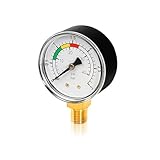 Manometer Wasser Manometer 1/4 Zoll Pool Druckmanometer Wasser Manometer Wasserdruck Manometer Sandfilteranlage 0-3BAR/PSI Präziser Wasserdruckmesser für Pool und Fischteiche