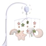 COTTONBEBE Mobile Baby,Baby Spieluhr mit 35 Musik,Einstellbare Lautstärke,Einfach anzubringen,Stoppt nach 30 Minuten automatisch,Perfekte Geschenk Für Jungen und Mädchen(Regenbogen)