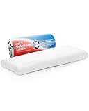 Bauchschläferkissen 40x80 HADAR Low Thermic, Flaches 6 cm Kopfkissen für Bauchschläfer, Memory-Foam gegen Nackenschmerzen, Thermoregulierender Bezug, Ergonomisches Schlaf-Kissen für 40 x 80 Bezug
