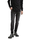 TOM TAILOR Denim Herren Tapered Slim Fit Jeans,10272 - mid Stone Black Black Denim, 36/32