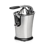 Princess Edelstahl Zitruspresse Master Juicer - professioneller Hebelarm, 160 Watt Motor, Universalaufsatz für Zitrusfrüchte, Fließstopfunktion, 201851 [Exklusiv bei Amazon]