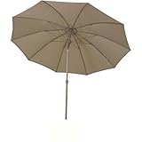 Siena Garden Paolo Mittelstockschirmtaupe Ø 270 cm Gestell Aluminium Taupe, Bezug 100% Polyester, 180g/m² in Taupe