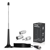 Bingfu DAB FM UKW Radio Antenne für stereoanlage Teleskopantenne mit Magnetfuß und 3m Verlängerungskabel für Tragbaren Radio-Tuner Stereo-Empfänger AV-Empfänger Stereo-Verstärker HiFi-Receiver
