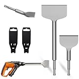 SDS PLUS 2 Stück Meißel-Set, Fliesenmeißel 75 x 165 mm und Flachmeißel 100 x 280 mm, für Fliesen, Fliesenkleber, Beton, Naturstein, Mauerwerk Standardarbeiten Heimwerken usw