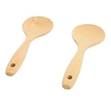Fdit Schöpflöffel-Set aus Holz, Robust, Leicht zu Reinigen, Hitzebeständige Griffe, Antihaftbeschichtet, 2 Stück, für die Küche