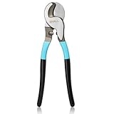 SHALL-Kabelschneider, 9,44 Zoll/240 mm, hochhartes Kabelschneidewerkzeug mit rutschfestem Griff, ideal zum sauberen Schneiden und Abisolieren von Kupferdrähten