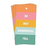 Grafik Werkstatt Taschentücher mit Spruch | Geschenkidee | 10 Stück | du bist wundervoll toll