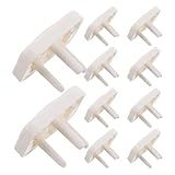 Artibetter 45 Stück Kindersichere Steckdosenabdeckungen für 3 Polige Steckdosen Weiß aus Robustem ABS Steckbarer Steckdosenschutz für Babysicherheit Im Haushalt