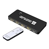 SHOOYIO 8K HDTV 2.1 Switcher Splitter HDTV Switcher 3 Port HDTV Switcher Selector Box 3 Port 8K @ 60Hz 4K @ 120Hz für Projektoren